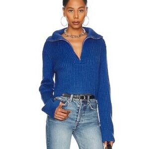 Beautiful zip up sweater very rich color